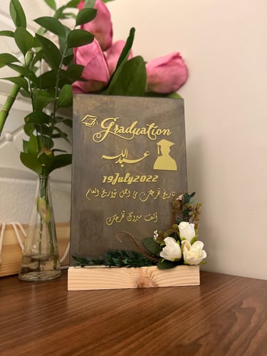 لوح اكريلك بتنسيق ورد