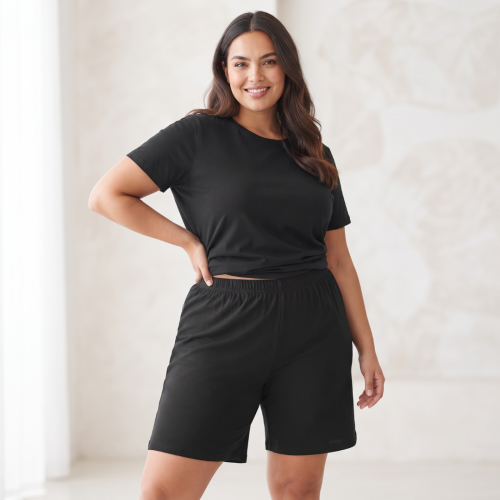 شورت نسائي قصير قطن مقاسات كبيرة | Women’s Plus Size Short Cotton Shorts