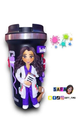 ممرضة كوب حافظ للحرارة