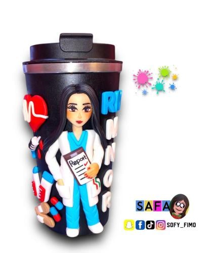 ممرضة كوب حافظ للحرارة