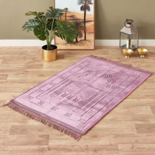 سجادة صلاة مخمل فاخر مقاسها 70x115سم