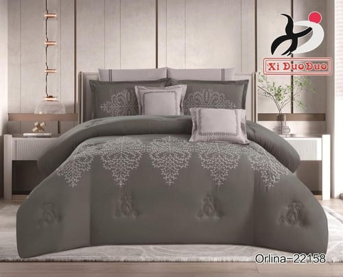 مفرش صيفي نفرين مطزر 8 قطع حشو سميك