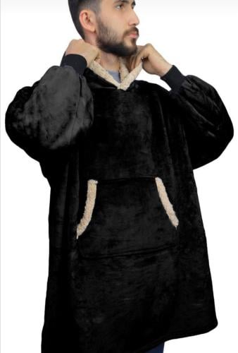 بلوفر للجنسين فرو شتوي فري سايز* *فرو ناعم من الدا...