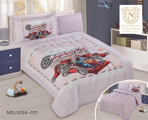 مفرش سرير ولادي وجهين بتصميم سيارات سباق من ماركة...