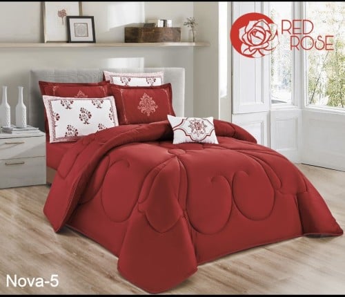 مفرش صيفي نفرين 7 قطع قماش مكروفابير ناعم