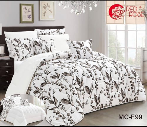 مفرش مقاسين وجهين ب8 قطع