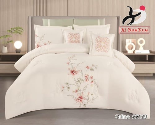 مفرش صيفي نفرين مطزر 8 قطع حشو سميك