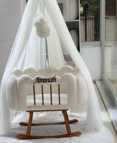 سرير استقبال مواليد ب الاسم تصميم تركي فاخر