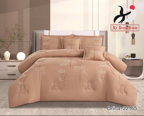 مفرش صيفي نفرين مطزر 8 قطع حشو سميك