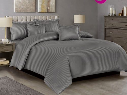 مفرش فندقي اقتصادي مقلم ب 5 الوان مميزة