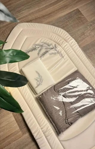 طقم صلاة مطرز قطن ناعم