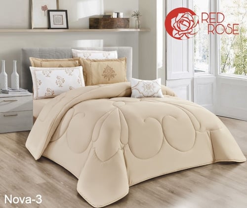 مفرش صيفي نفرين 7 قطع قماش مكروفابير ناعم