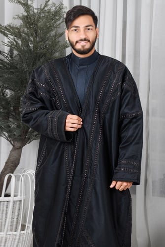 فروه رجالي قماش سيلكا مطرز قبعه