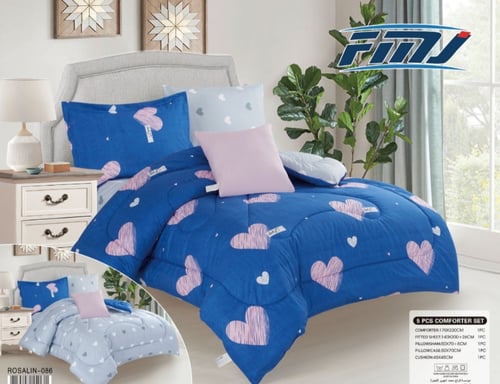 مفارش ((كوين )) نفرونص5قطع حشوة كبيرة