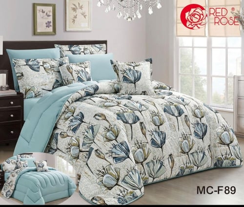 مفرش مقاسين وجهين ب8 قطع