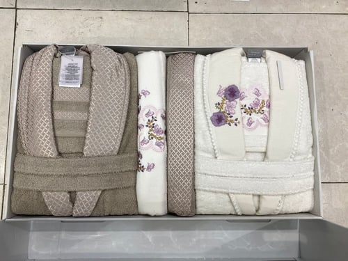 ارواب حمام مطرز 10 قطع تركي مقاس (فري سايز)