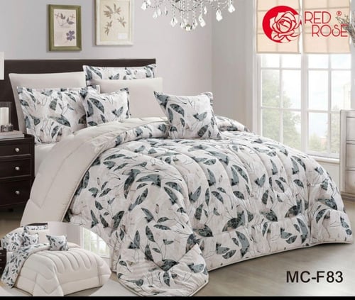 مفرش مقاسين وجهين ب8 قطع