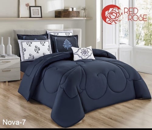 مفرش صيفي نفرين 7 قطع قماش مكروفابير ناعم