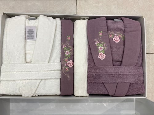 ارواب حمام مطرز 10 قطع تركي مقاس (فري سايز)