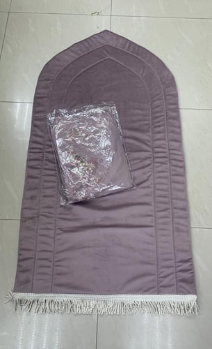 طقم صلاة سجادة وشرشف مطرز ناعم بارد