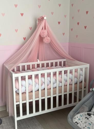 طقم كامل سرير و ناموسية فخمة وراقية مع ظفيرة مميزة