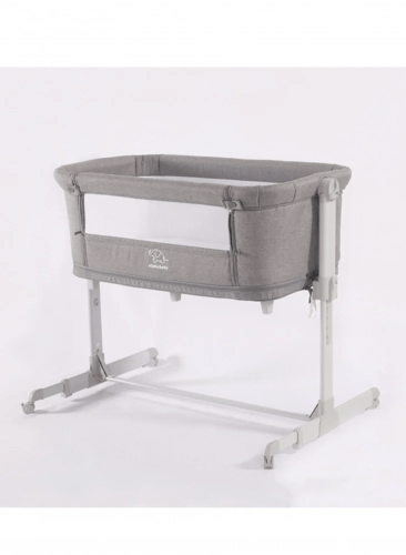 سرير نكست مهد الطفل ملاصق لسرير الأم - رمادي غامق