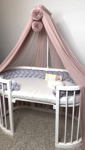 سرير سليب V3 ب لونين (ابيض) و ( بيج ) مع ناموسية