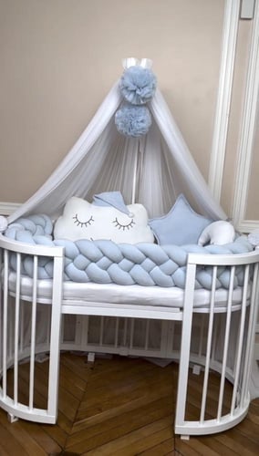 سرير سليب V3 ب لونين (ابيض) و ( بيج ) مع ناموسية