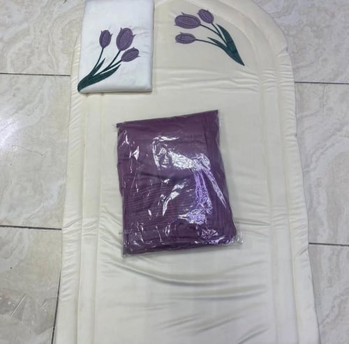 طقم المطرز بزهرة اللافندر 3 قطع