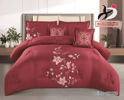 مفرش صيفي نفرين مطزر 8 قطع حشو سميك