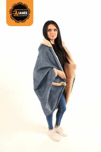 شال فرو ناعم مقلم