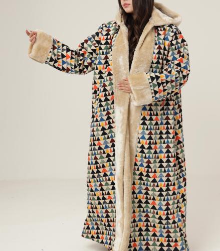 فروه نسائي قماش جوخ والداخل فرو ثقيل بنقشه مميزه