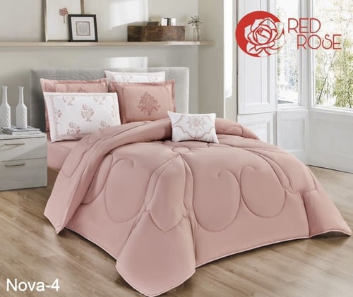 مفرش صيفي نفرين 7 قطع قماش مكروفابير ناعم