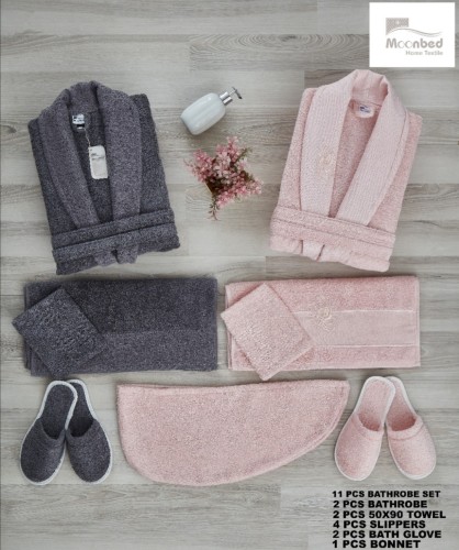 روب استحمام تركي فاخر 11 قطعه