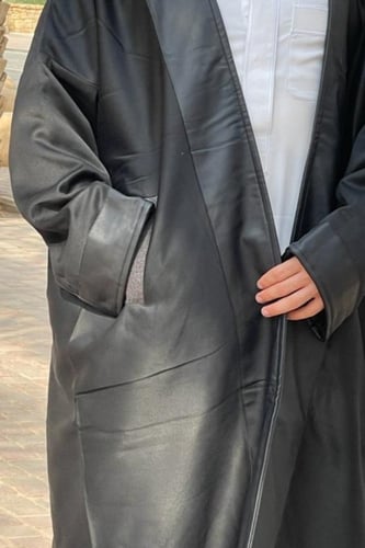 فروة رجالي وجهين مع قبعة