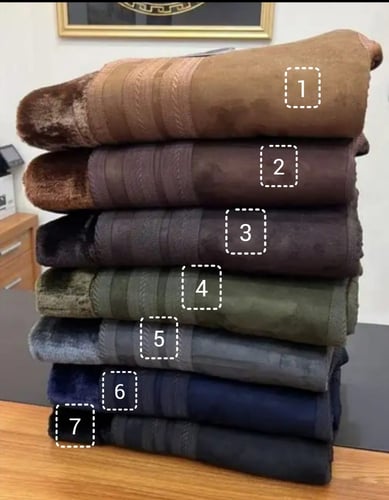 فروه رجالي بدون قبعة مطرزة قماش سيلكا فرو ناعم