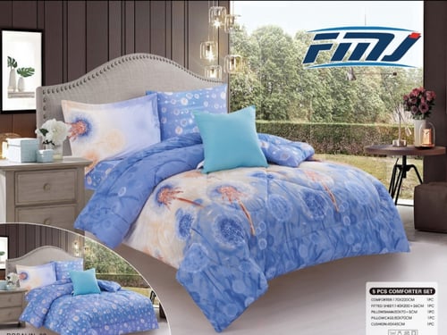 مفارش ((كوين )) نفرونص5قطع حشوة كبيرة