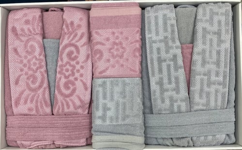 ارواب استحمام قطني ناعم بنقوش حصرية