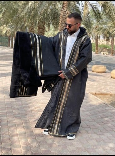 فروه رجالي قماش سيلكا مطرز قبعه