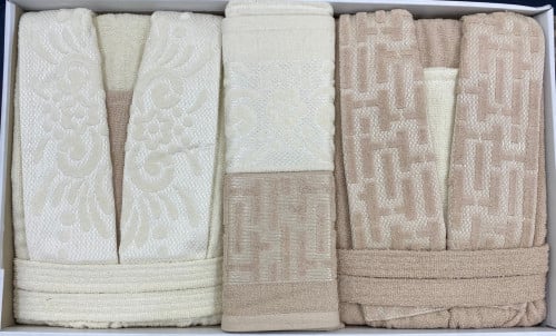 ارواب استحمام قطني ناعم بنقوش حصرية