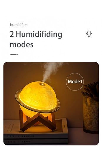 فواحة ومرطب هواء على شكل كوكب زحل مع 3 مستويات اضا...