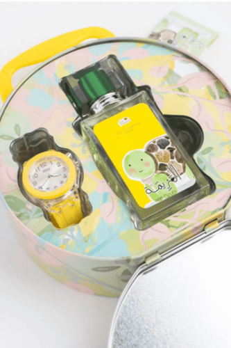 طقم ساعة وعطر للأطفال من بوناي -عزيمة السلحفاة