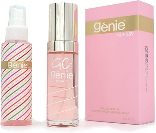 مجموعة جيني مسك بخاخ طبيعي 89 عطر65 مل+سبلاش100مل