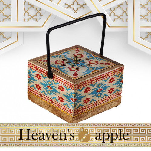 مبخر مربع خشب طبيعي فاخر مزخرف