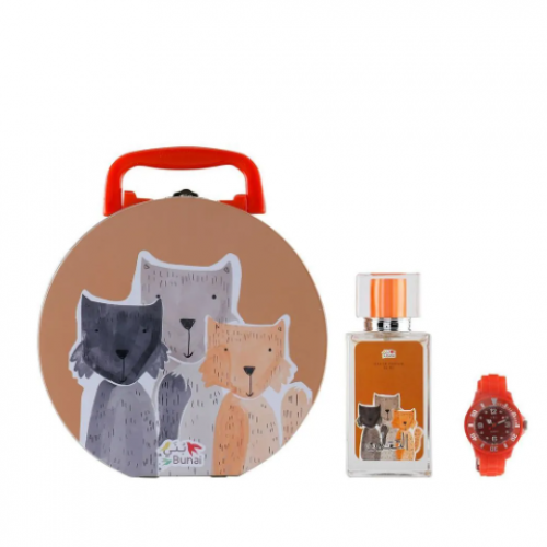 طقم ساعة وعطر للأطفال من بوناي - تعاون الذئب
