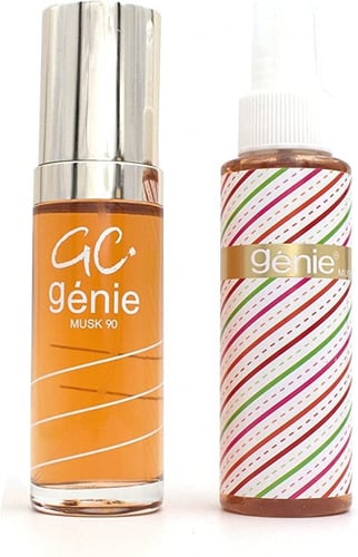 مجموعة جيني مسك بخاخ طبيعي روز فانيلا 90 (عطر65 مل...