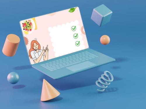 قالب مفرغ الغذاء الصحي بوربوينت -