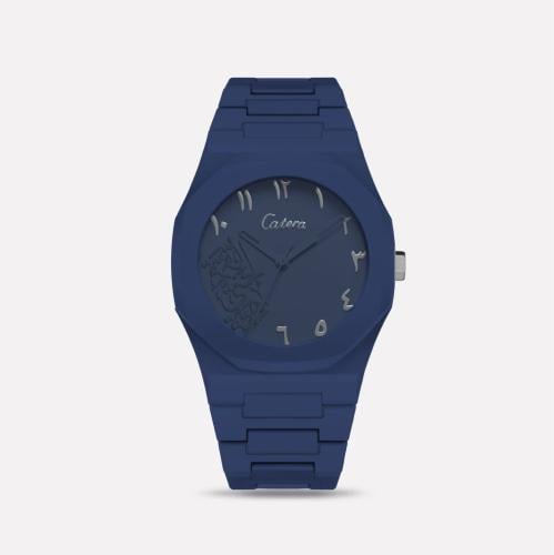 ساعة رجالية ارقام عربي كحلي