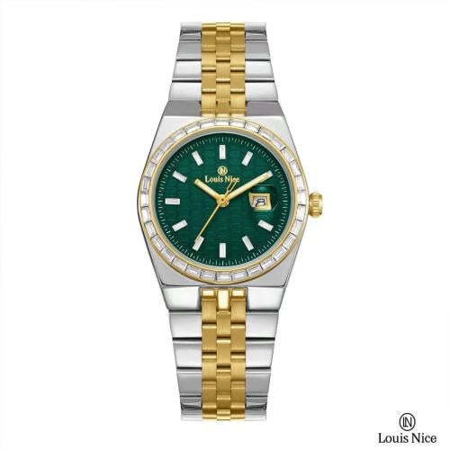 ساعة نسائية كوراتز مدمج مينا اخضر