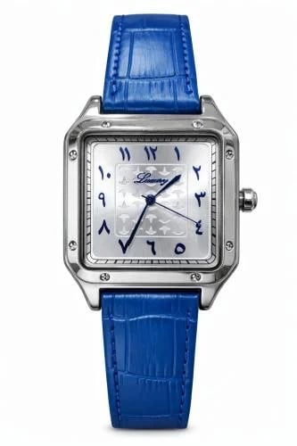 Classic square blue watch